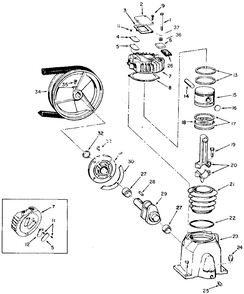 Air-Compressor Parts Diagram and Parts List for VS223201  Campbell Hausfeld Compressor